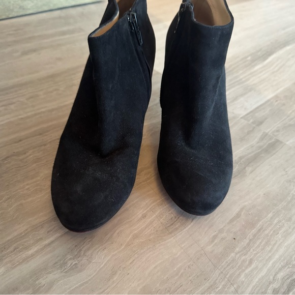 Christian Louboutin Black Suede Ankle Boots with Side Zipper - Picture 2 of 8